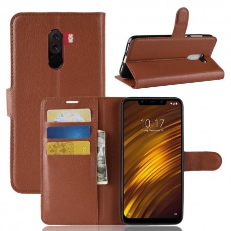 Funda Libro Xiaomi Pocophone F1 Soporte Marron
