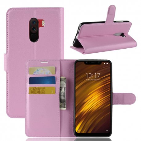 Funda Libro Xiaomi Pocophone F1 Soporte Rosa