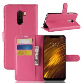 Funda Libro Xiaomi Pocophone F1 Soporte Fucsia
