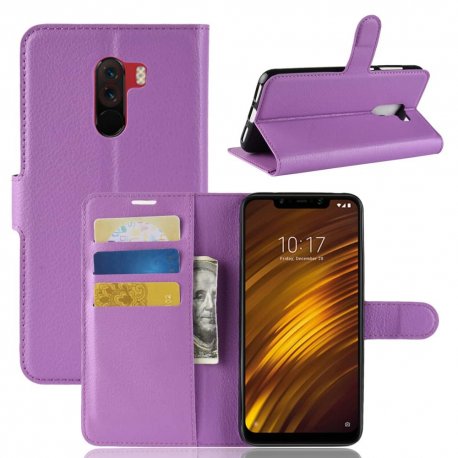Funda Libro Xiaomi Pocophone F1 Soporte Lila