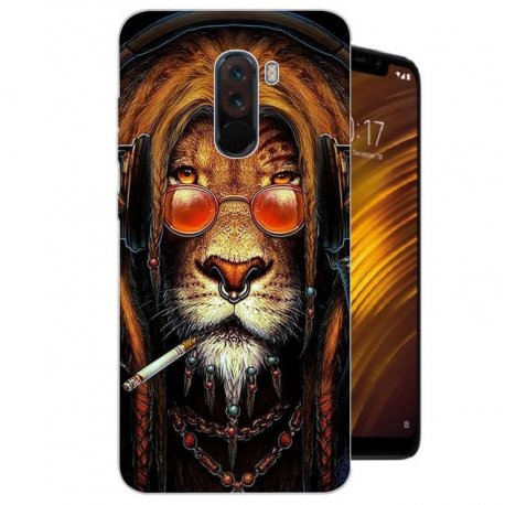 Funda Pocophone F1 Gel Dibujo Leon Cool
