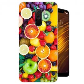 Funda Pocophone F1 Gel Dibujo Frutas