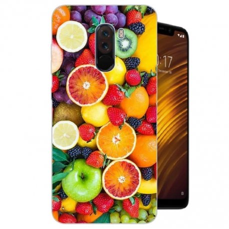 Funda Pocophone F1 Gel Dibujo Frutas