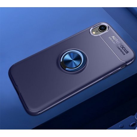 Funda iPhone XS Anillo Soporte azul