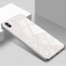 Funda 360 iPhone XS Marmol Templada Blanca