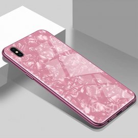 Funda 360 iPhone XS Marmol Templada Rosa