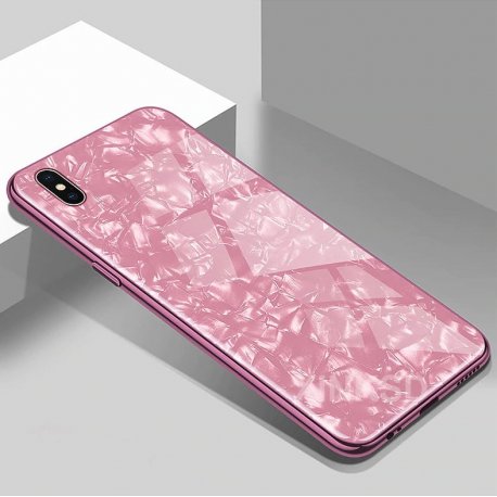Funda 360 iPhone XS Marmol Templada Rosa