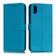 Funda cuero Flip iPhone XS Turquesa