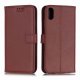 Funda cuero Flip iPhone XS Marron