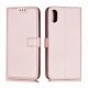 Funda cuero Flip iPhone XS Oro Rosado
