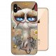 Funda iPhone XS Gel TPU Dibujo Gato Malo