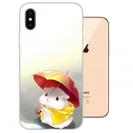 Funda iPhone XS Gel TPU Dibujo Ratoncito
