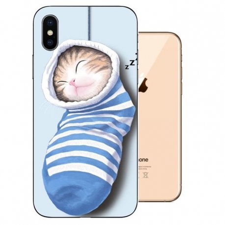 Funda iPhone XS Gel TPU Dibujo ZZZ