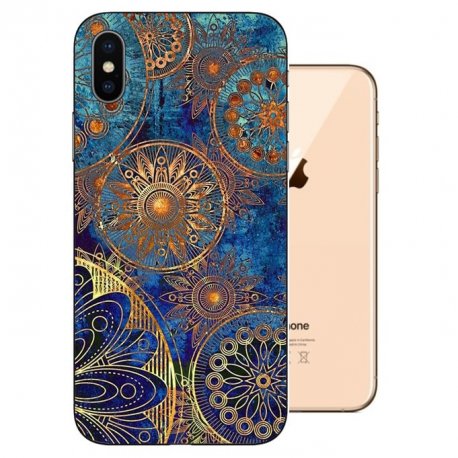 Funda iPhone XS Gel TPU Dibujo Flor
