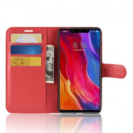 Funda Libro Xiaomi MI 8 SE Soporte Rojo