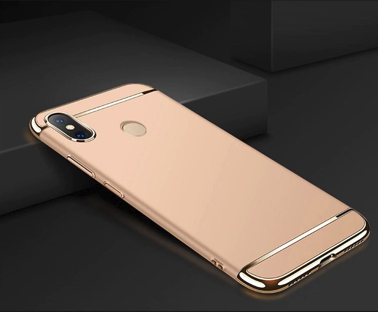 Funda Xiaomi MI 8 Cromadas Dorada.