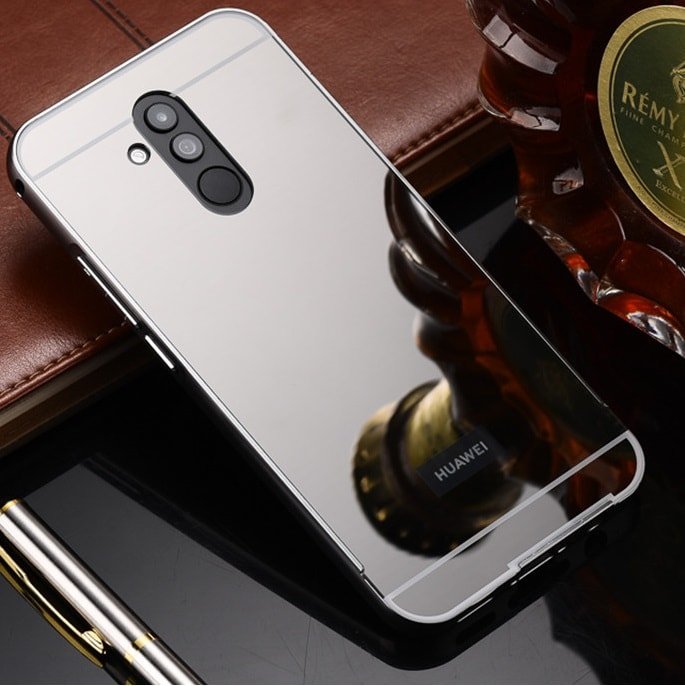 Bumper Huawei Mate 20 Lite Aluminio Dual Gris.