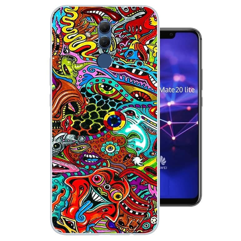 Funda Huawei Mate 20 Lite Gel Dibujo Acido de alta calidad.