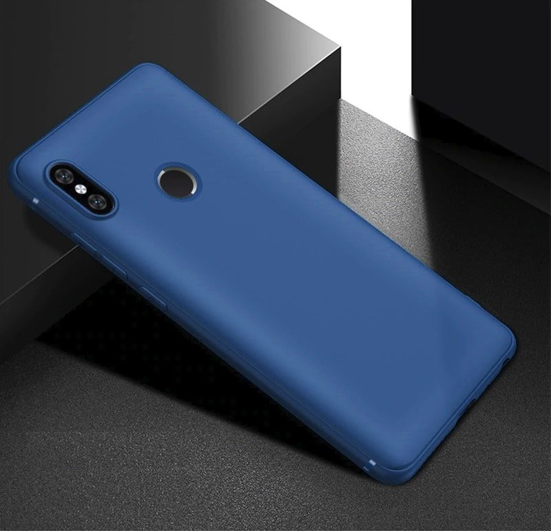 Funda Gel Xiaomi Note 6 Flexible y lavable Mate Azul