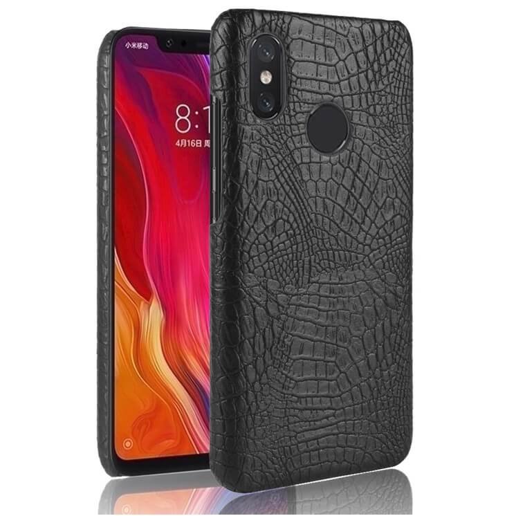 Funda carcasa cuero cocrodilo Negra Xiaomi Note 6