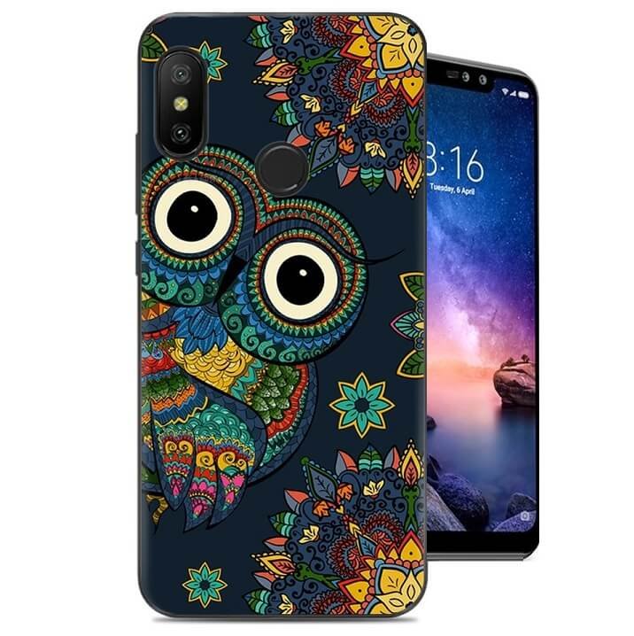Funda Xiaomi Redmi Note 6 Gel Dibujo Buho