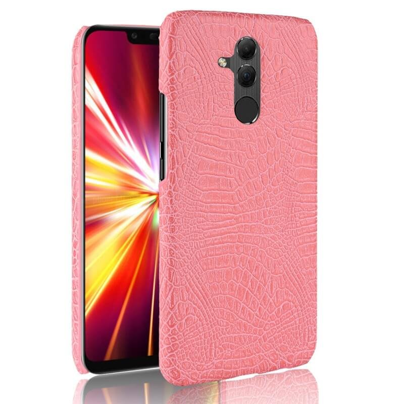 Funda carcasa cuero cocrodilo Rosa Huawei Mate 20 Lite