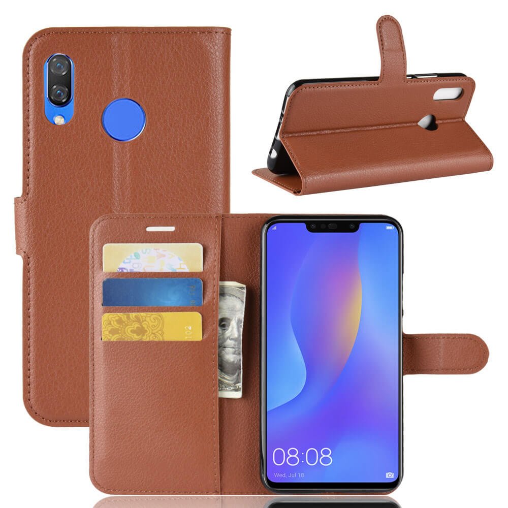 Funda Libro Honor 8X Soporte Marron.