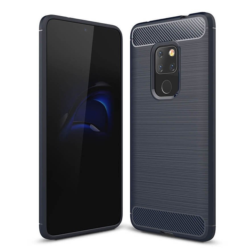 funda gel tpu cepillada Azul Huawei Mate 20