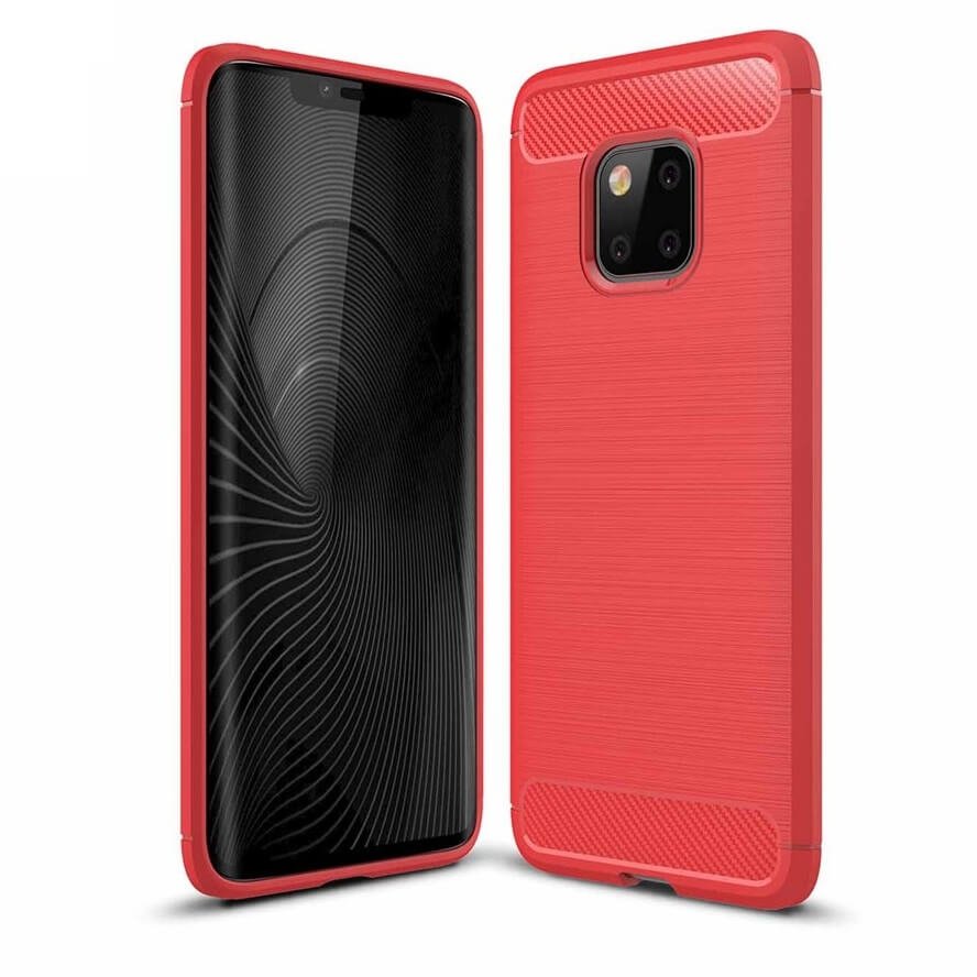 funda gel tpu cepillada Roja Huawei Mate 20 Pro