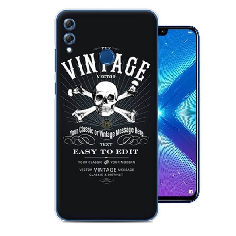 Funda Honor 8X Gel Dibujo Vintage Indestructible de alta calidad.