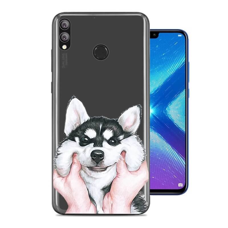 Funda Honor 8X Gel Dibujo Perro Indestructible de alta calidad.