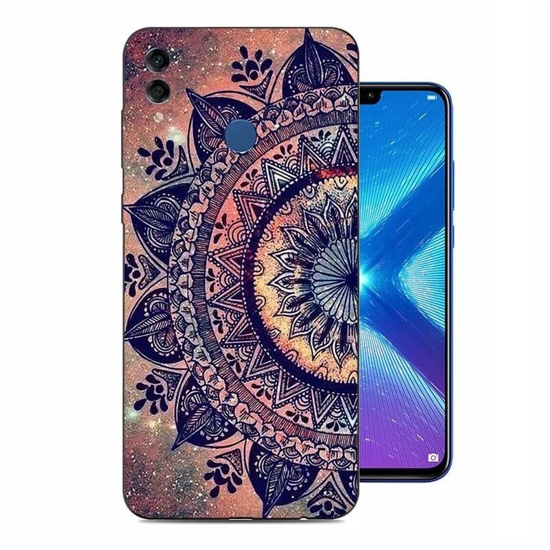 Funda Honor 8X Gel Dibujo Flor Indestructible de alta calidad.
