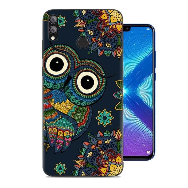 Funda Honor 8X Gel Dibujo Buho Indestructible de alta calidad.