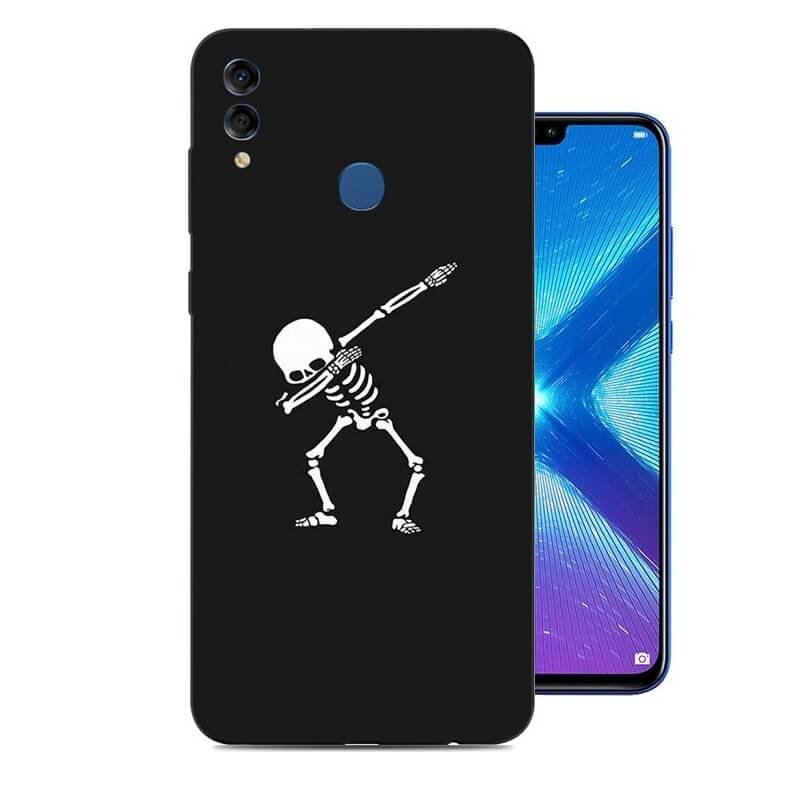 Funda Honor 8X Gel Dibujo Esqueleto Indestructible de alta calidad.