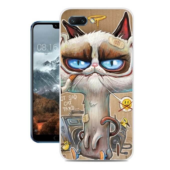 Funda Honor 10 Gel Dibujo Gato Cool Indestructible de alta calidad.
