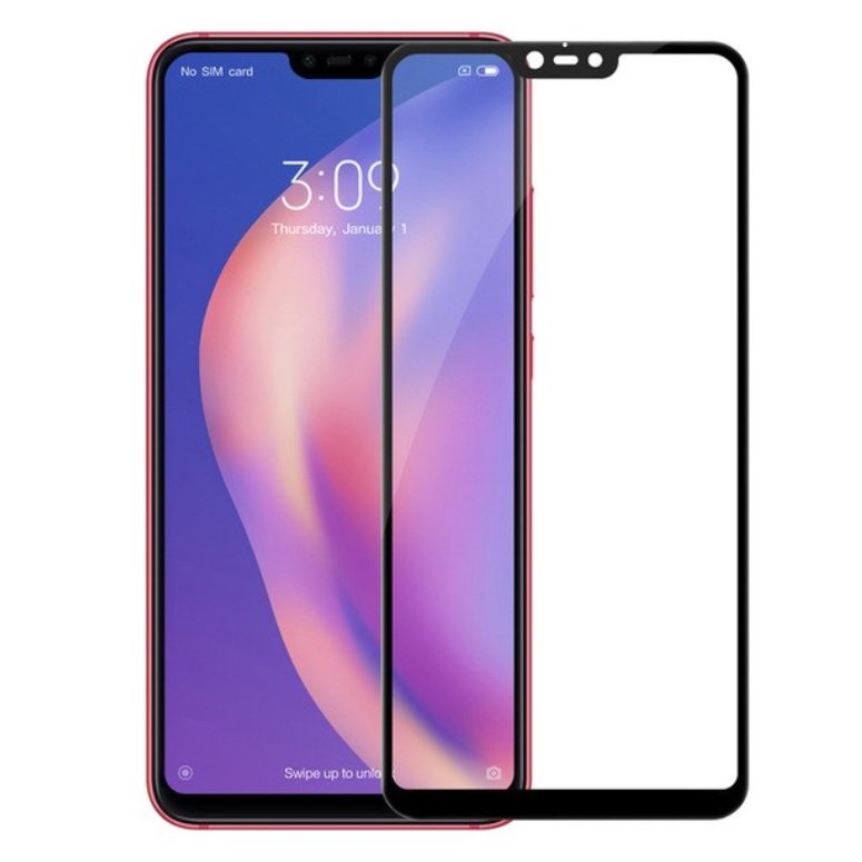 Protector Pantalla Cristal Negro Templado Xiaomi MI 8 Lite