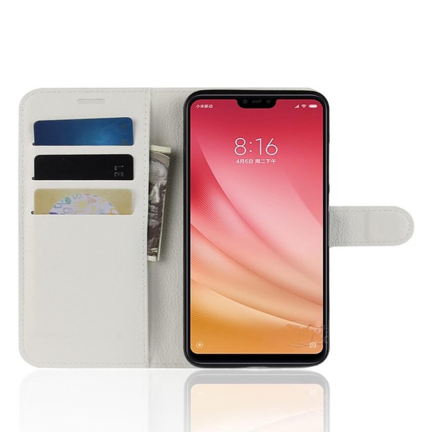 Funda Libro Xiaomi MI 8 Lite Soporte Blanco.