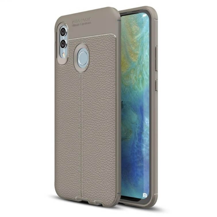 Funda Honor 10 Lite Tpu Cuero 3D Gris