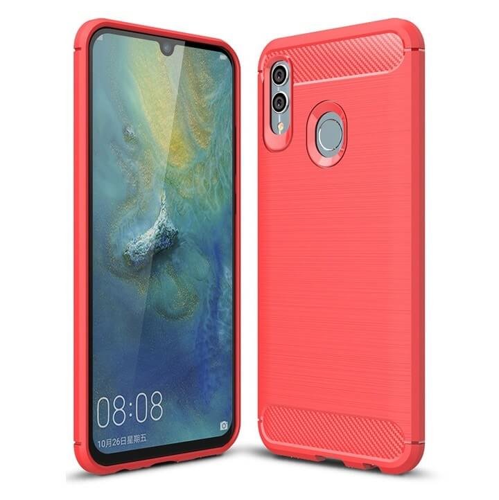 funda gel tpu cepillada Roja Honor 10 Lite