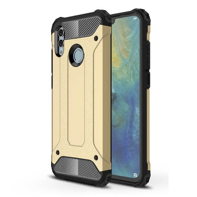 Funda Honor 10 Lite Shock Resistante Dorada.