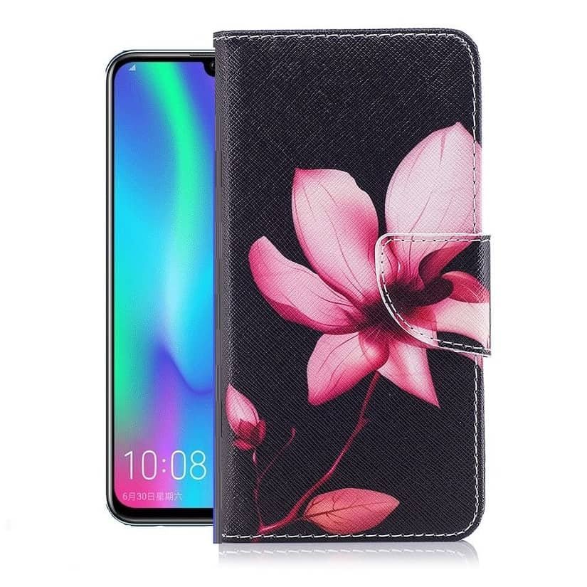 Funda Libro Honor 10 Lite Soporte Flor.