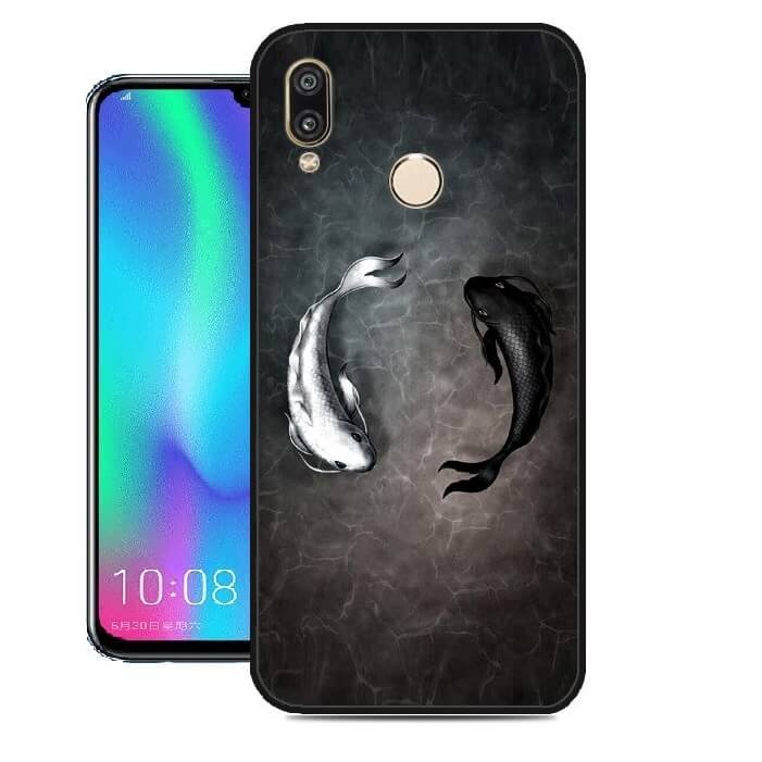 Funda Honor 10 Lite Gel Dibujo Peces Indestructible de alta calidad.
