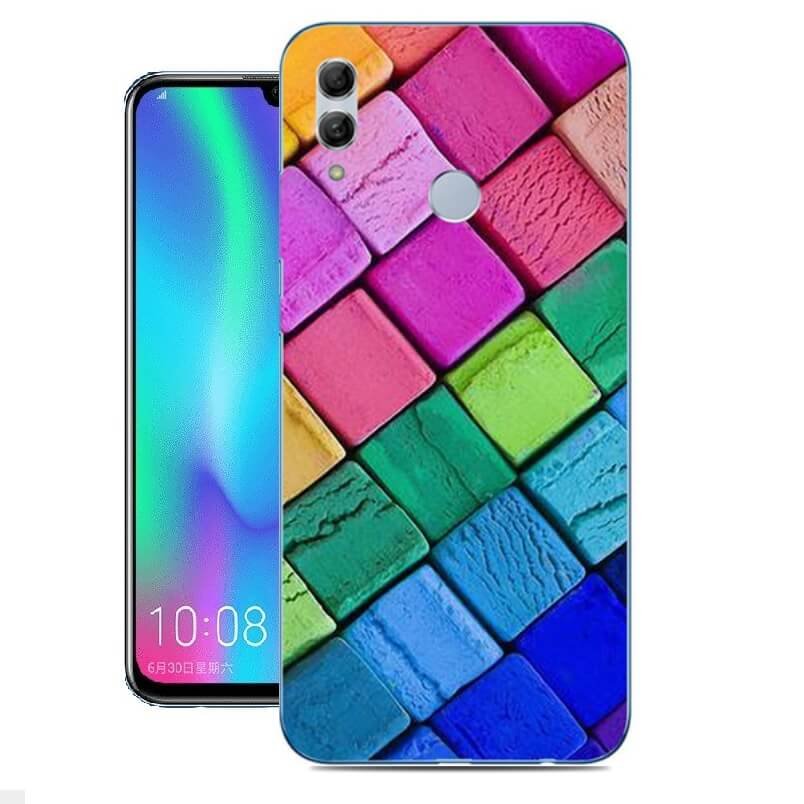 Funda Honor 10 Lite Gel Dibujo Cubos Indestructible de alta calidad.