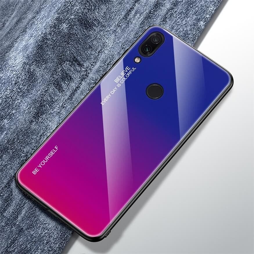 Funda Xiaomi Redmi Note 7 Tpu Trasera Cristal violeta