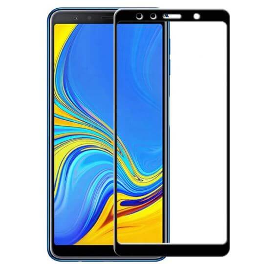 Protector Pantalla Cristal Templado Premium Samsung Galaxy A7 2018 Negro Mas duro del Mundo (G Glass).