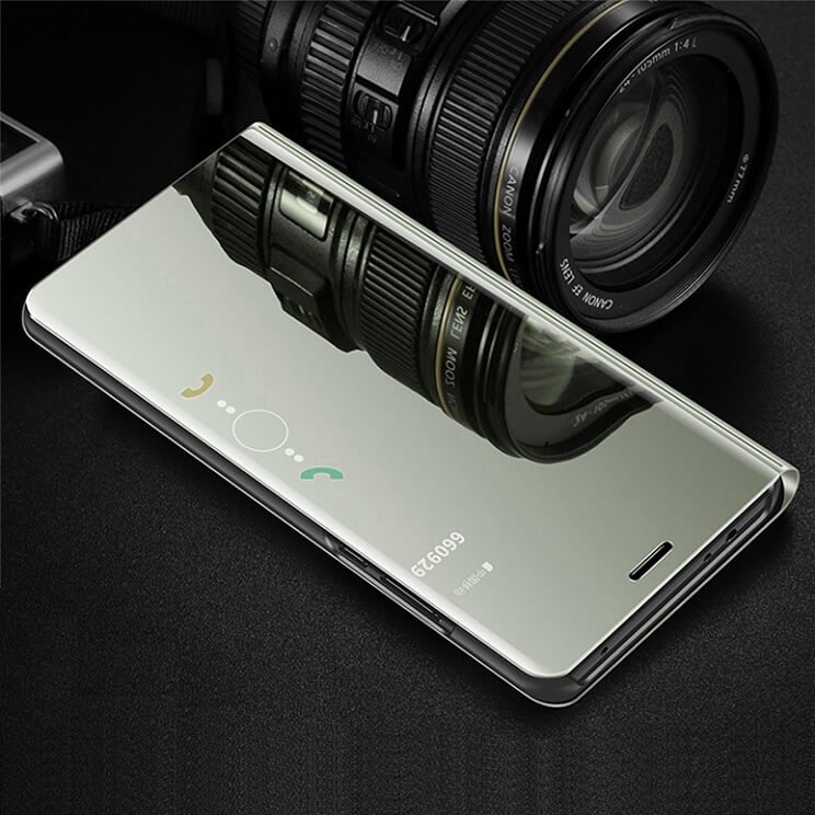 Funda Libro Smart Translucida Samsung PlateadaA7 2018 Azul