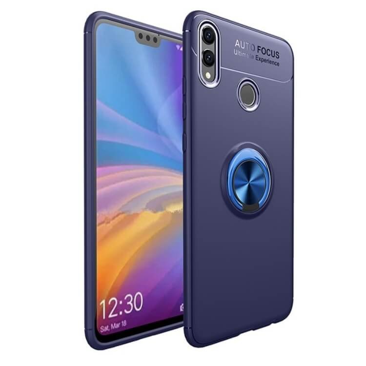 Funda Xiaomi Redmi Note 7 Anillo Soporte Azul