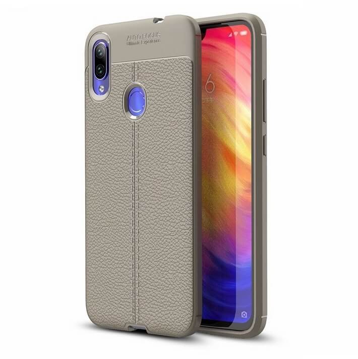 Funda Xiaomi Redmi Note 7 Tpu Cuero 3D Gris