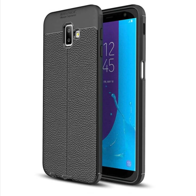 Funda Samsung Galaxy J6 Plus Tpu Cuero 3D Negra