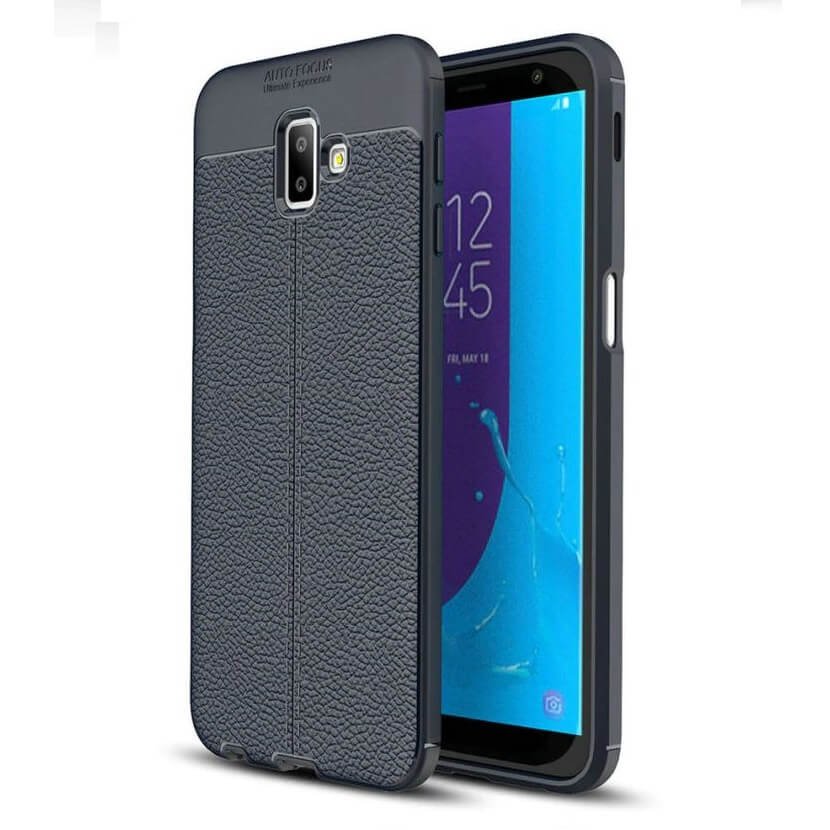 Funda Samsung Galaxy J6 Plus Tpu Cuero 3D Azul
